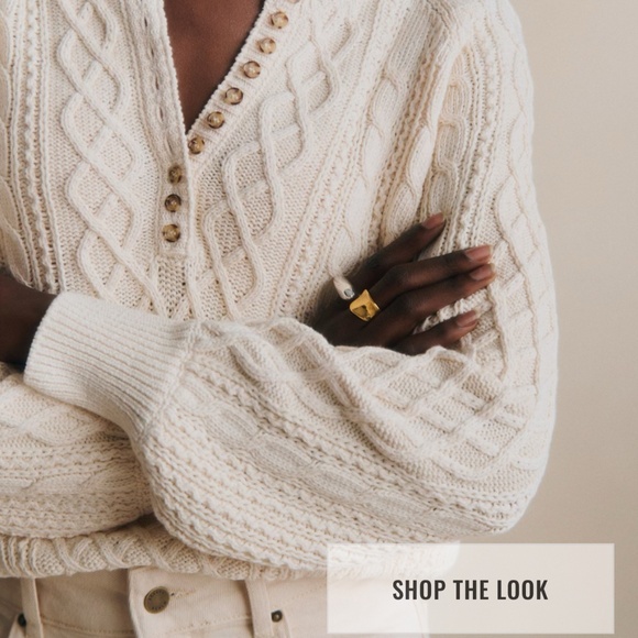 Sezane Bree Jumper Cream - Size XS - Picture 9 of 9